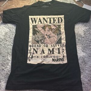 shirt, black, anime, one piece, small